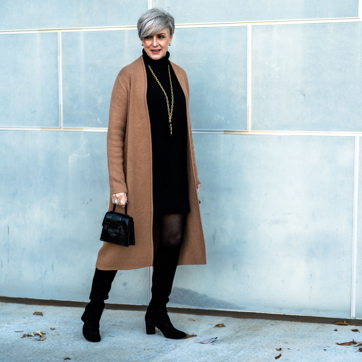 cashmere, cardigans and boots