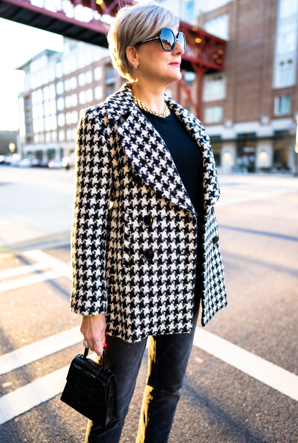 houndstooth blazer