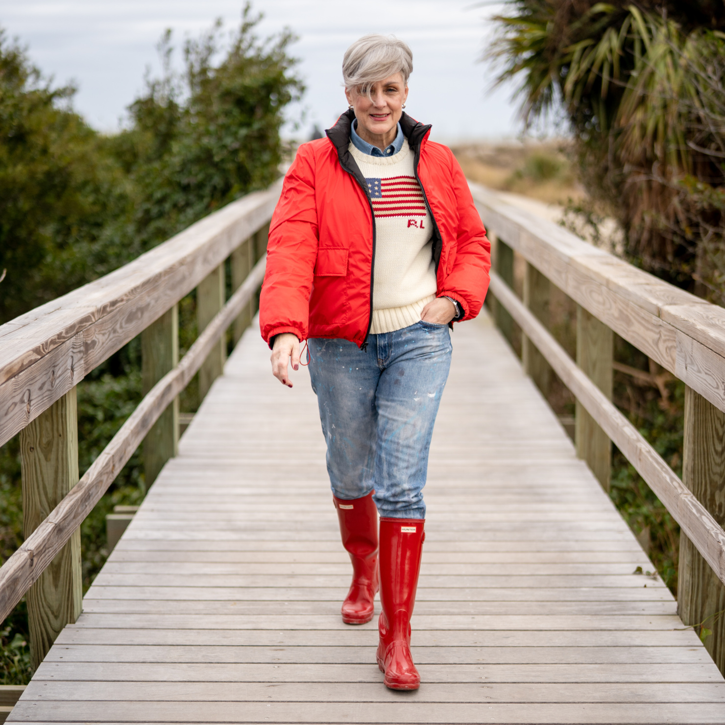 Winter beach outfits top