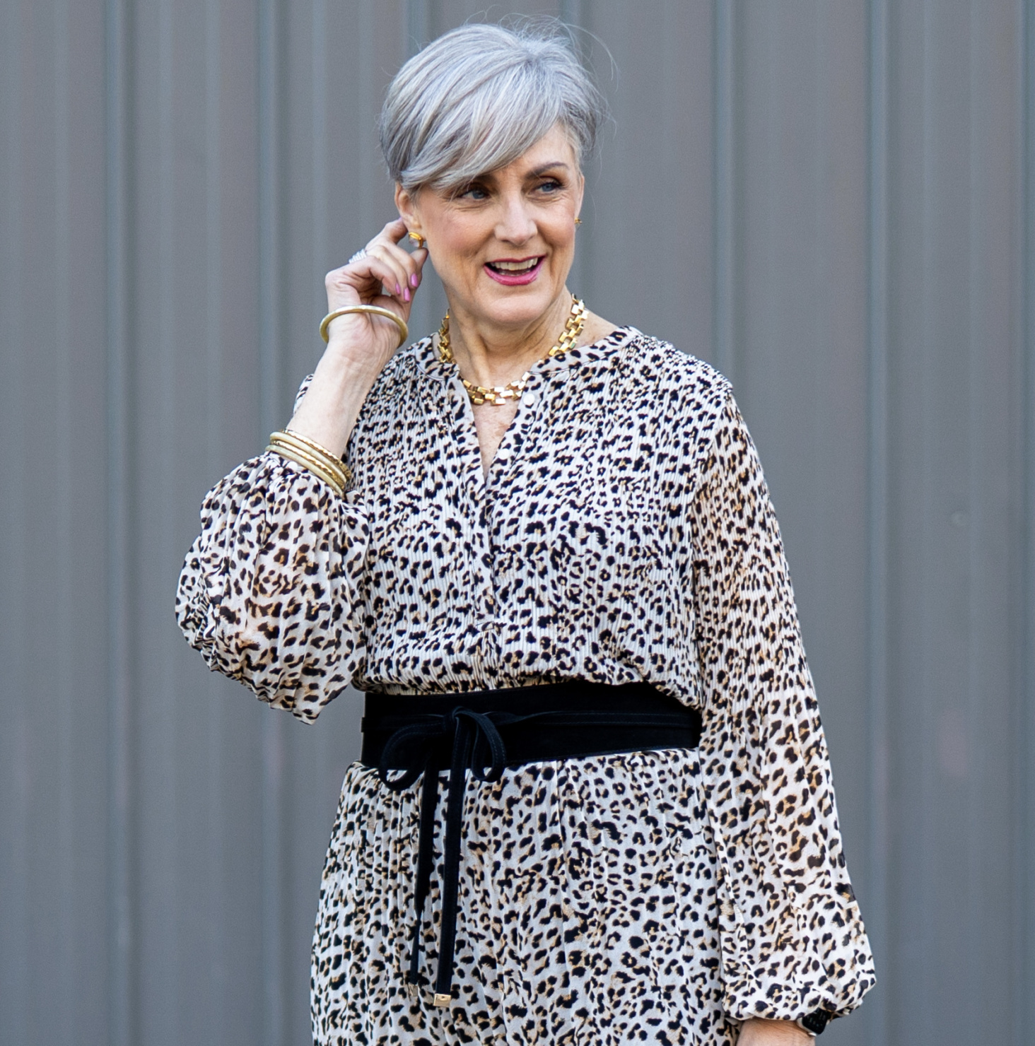 how to wear a cheetah dress now & later - Style At A Certain Age