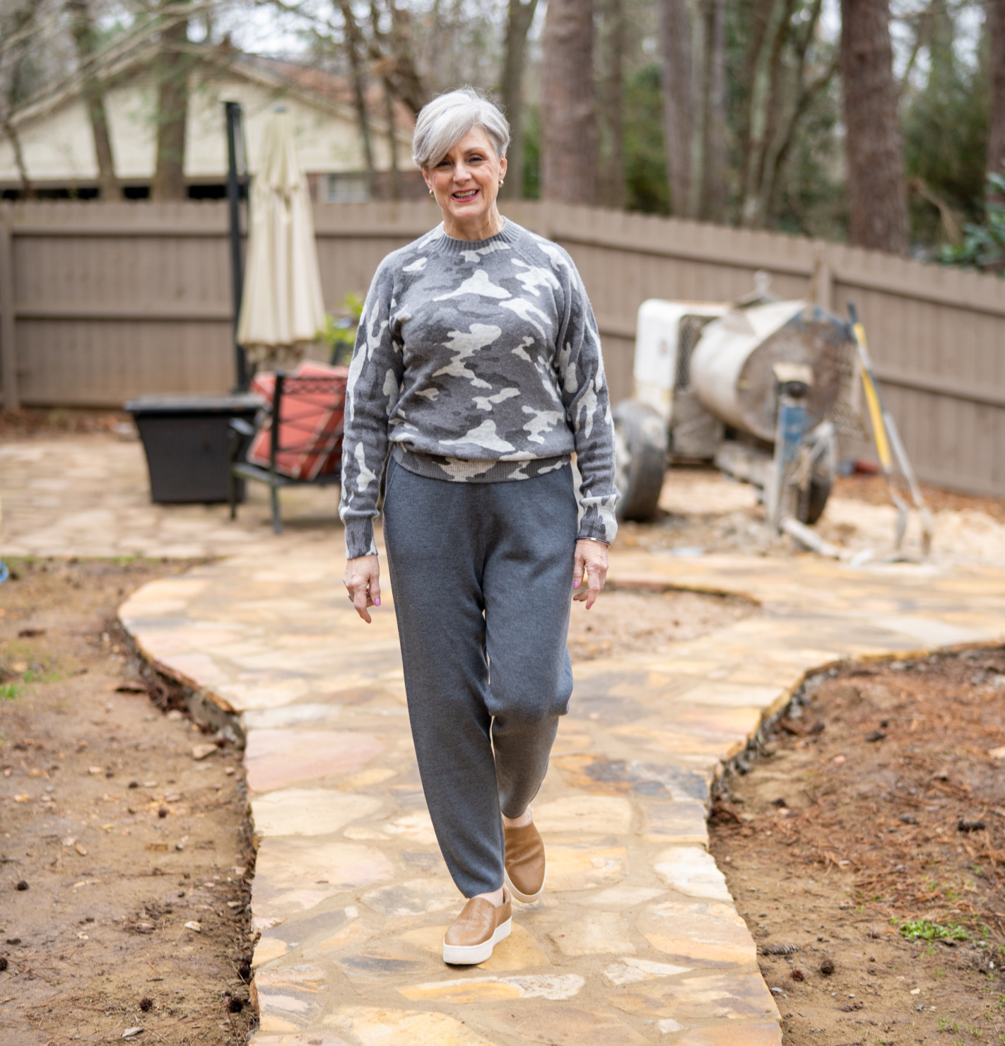 loungewear and a look at my backyard