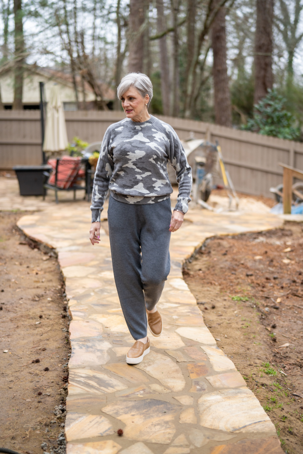 loungewear and a look at my backyard