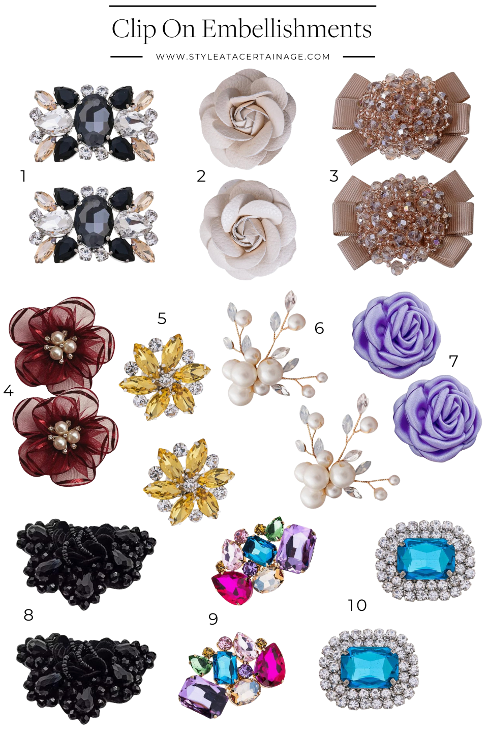 Clip on Embellishments