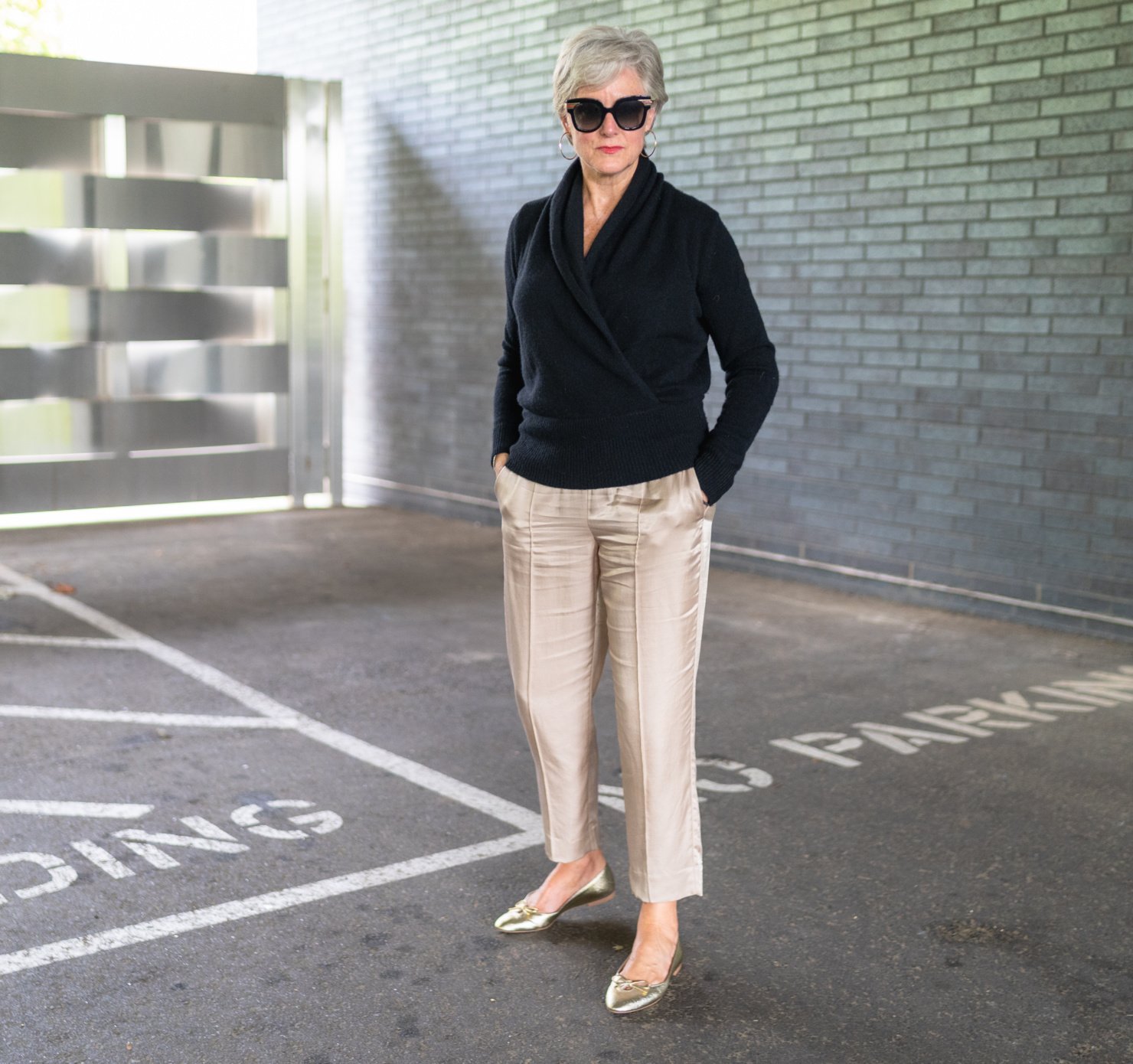 wear now, wear later satin pants - Style At A Certain Age