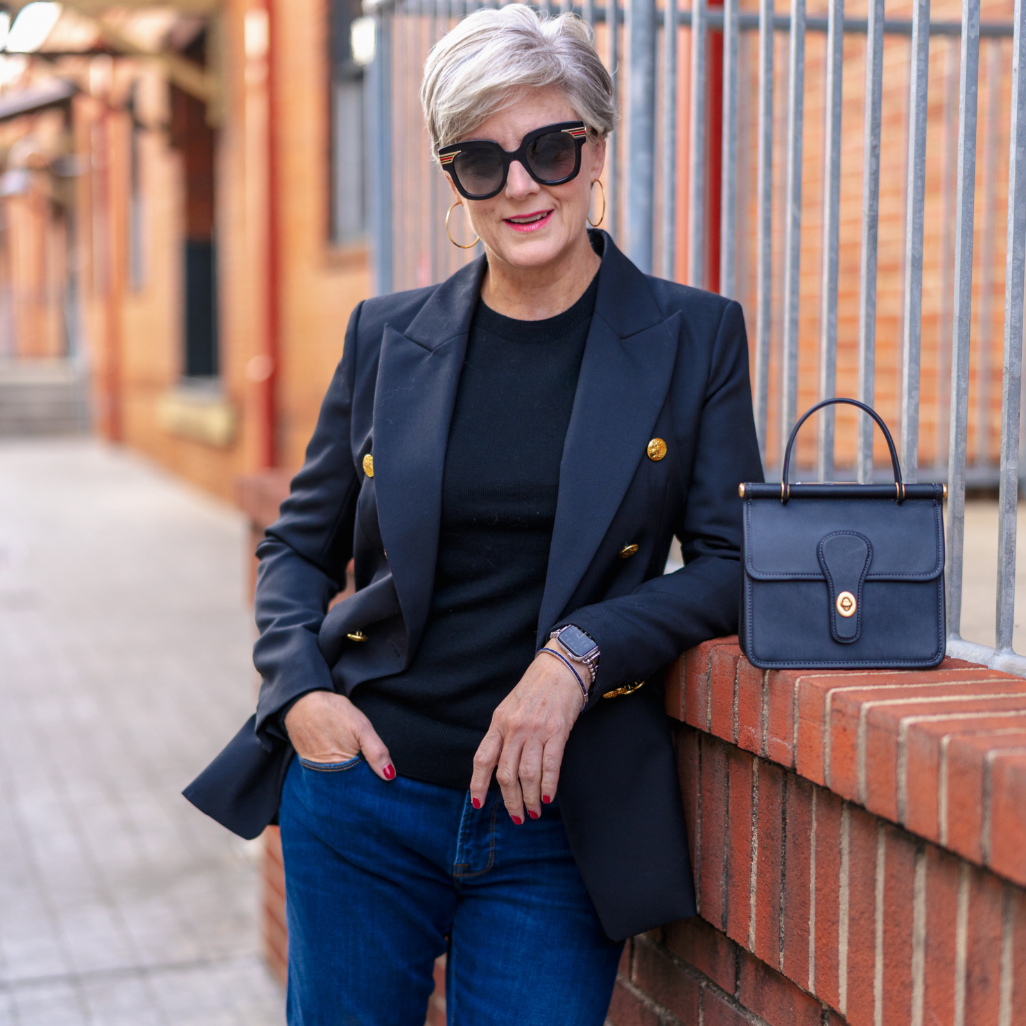 classic blue blazer