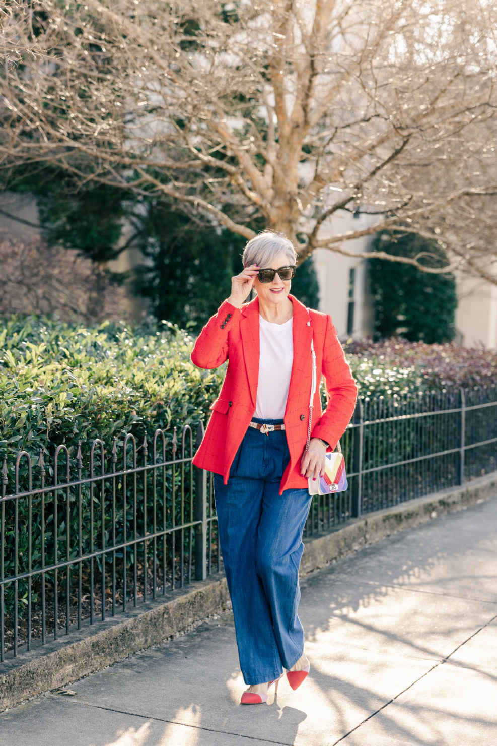 wide-leg jeans this spring