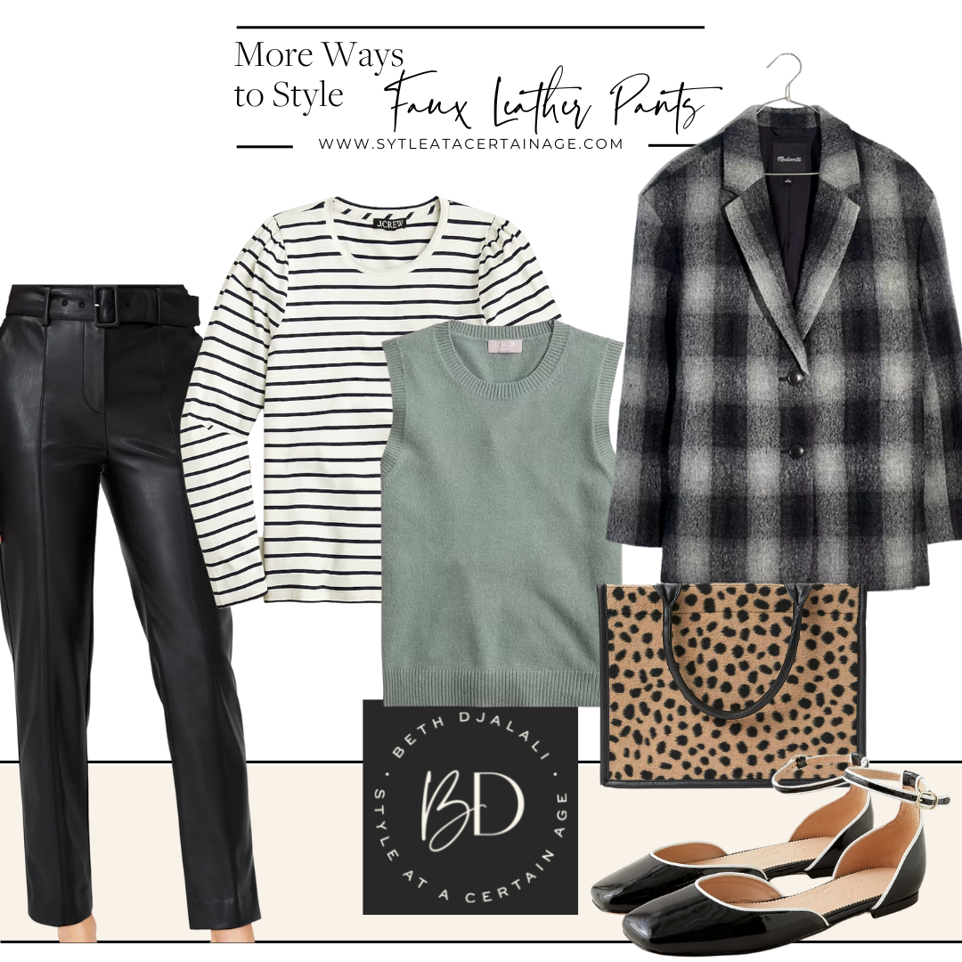 More ways to style faux leather pants