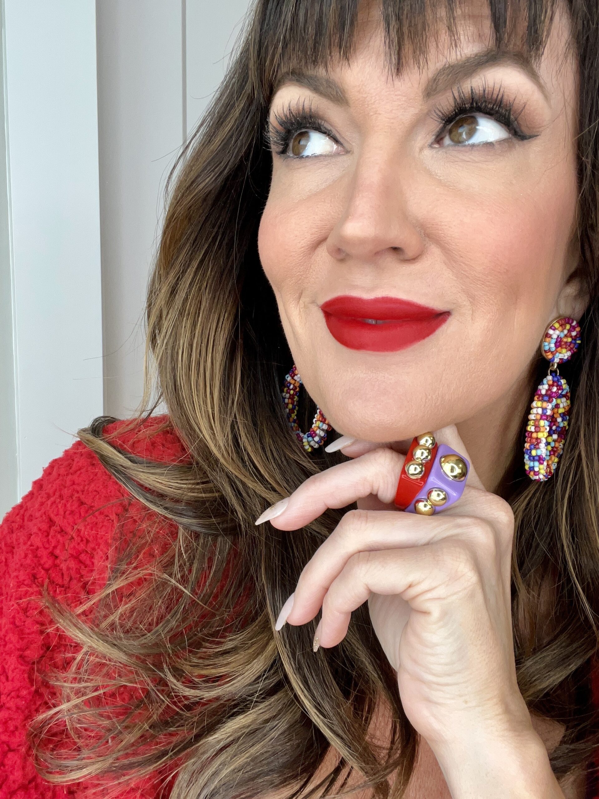 v day red lips stila 2