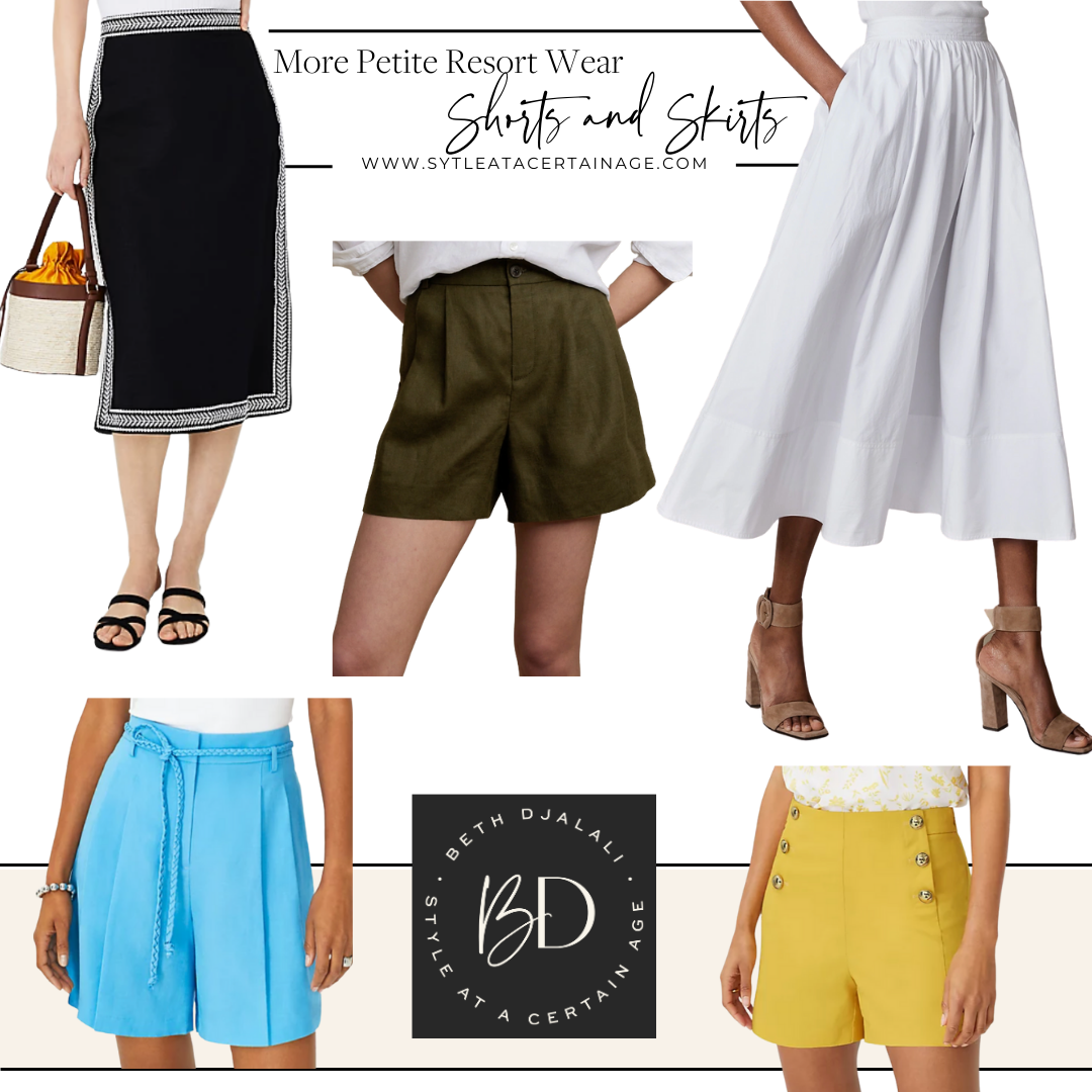 More Petite Resort Wear - Shorts and Skirts