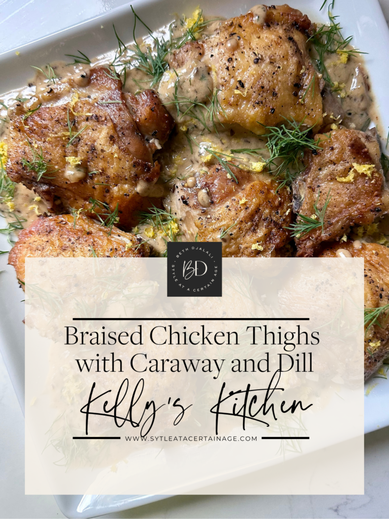Braised Chicken Thighs with Caraway and Dill