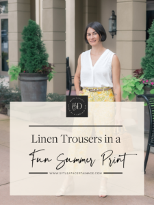 Linen Trousers in a Fun Summer Print