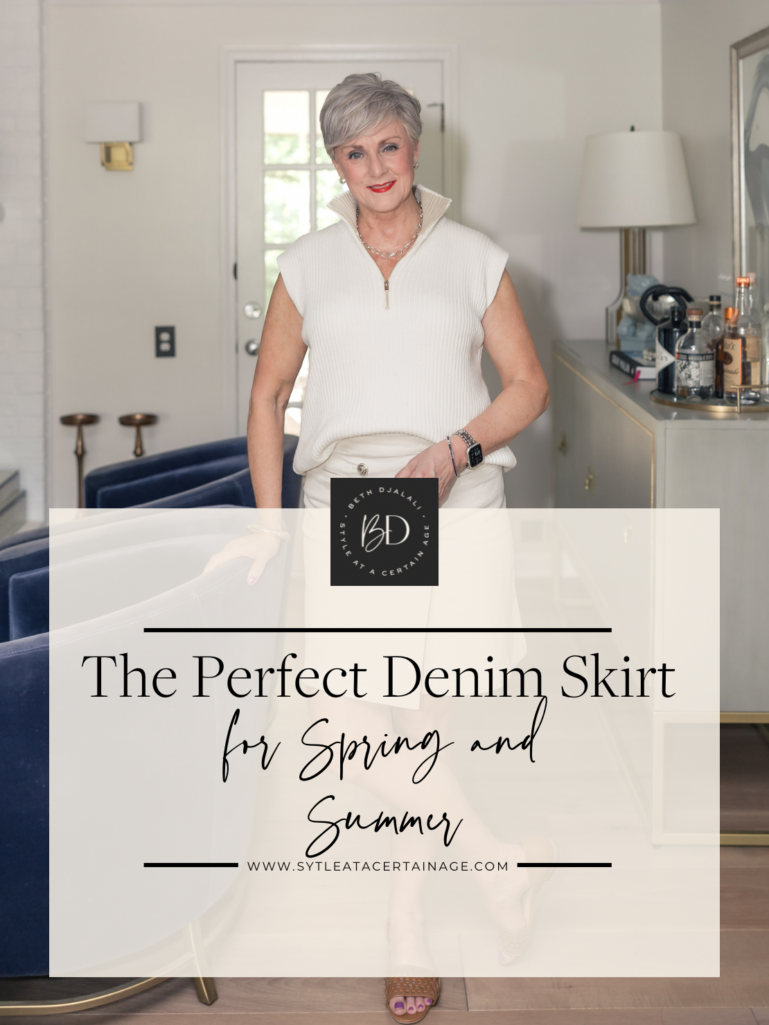 The Perfect White Denim Skirt for Spring and Summer