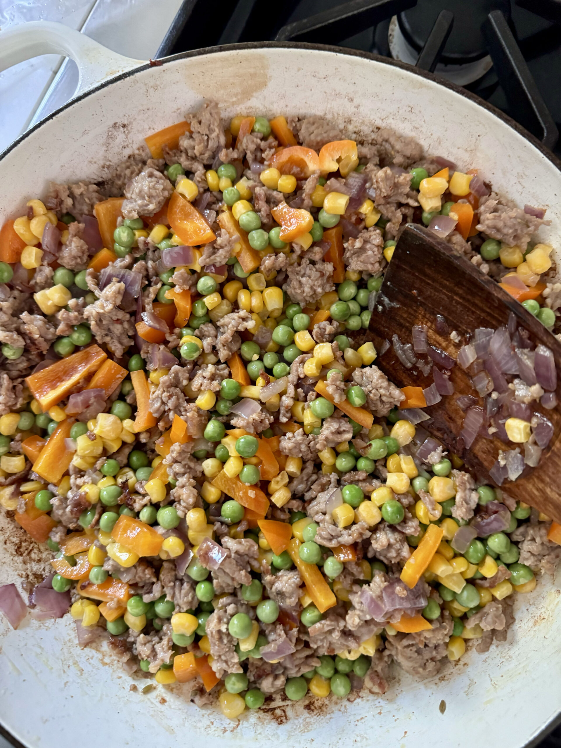 mix veggies well
