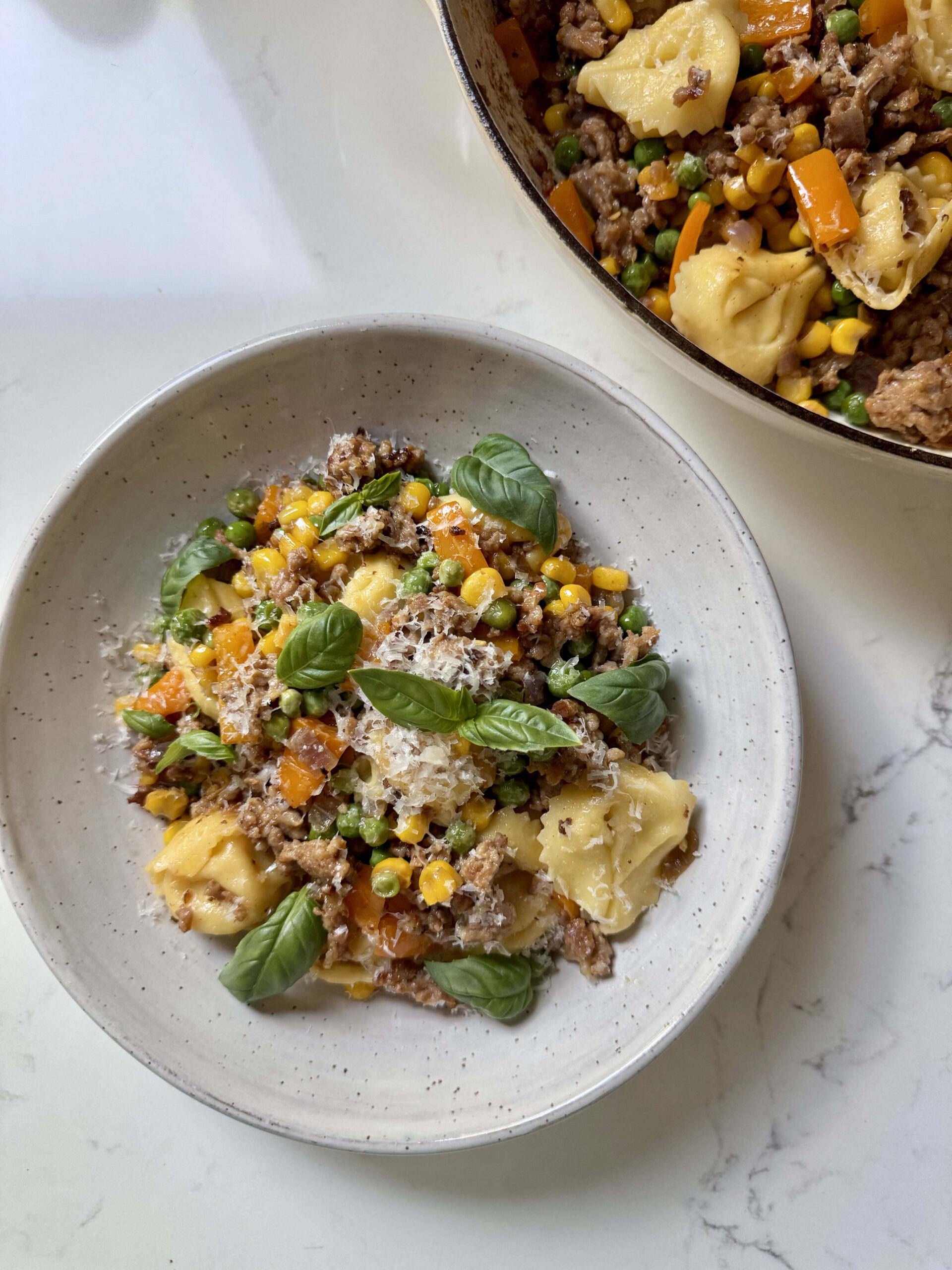 Tortellini with Sausage and Veggies