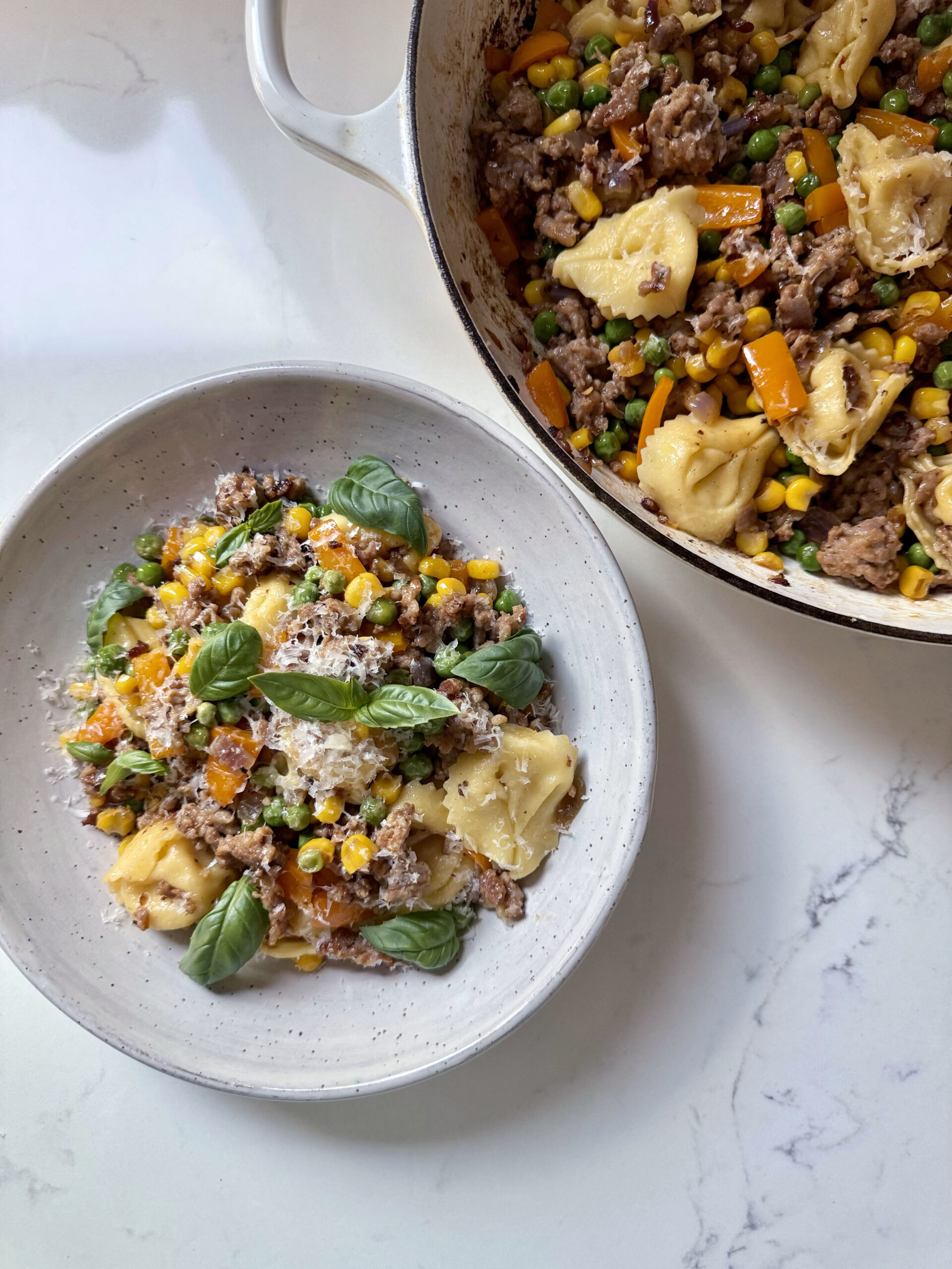 Tortellini with Sausage and Veggies recipe