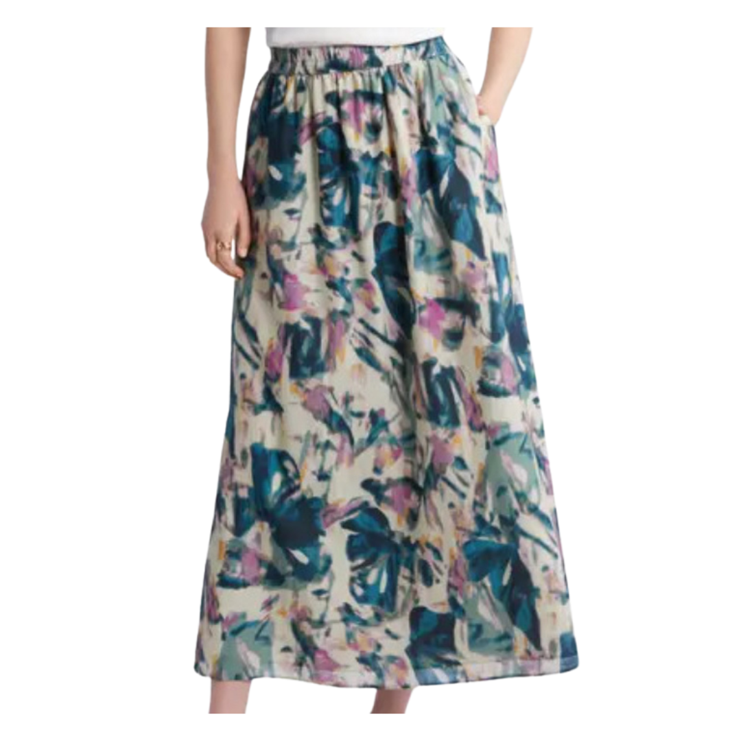 print maxi skirt