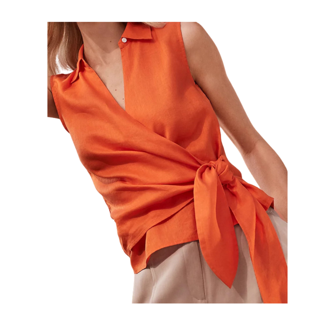 Linen side tie sleeveless blouse | Readers' Favorites 05/05-05/12