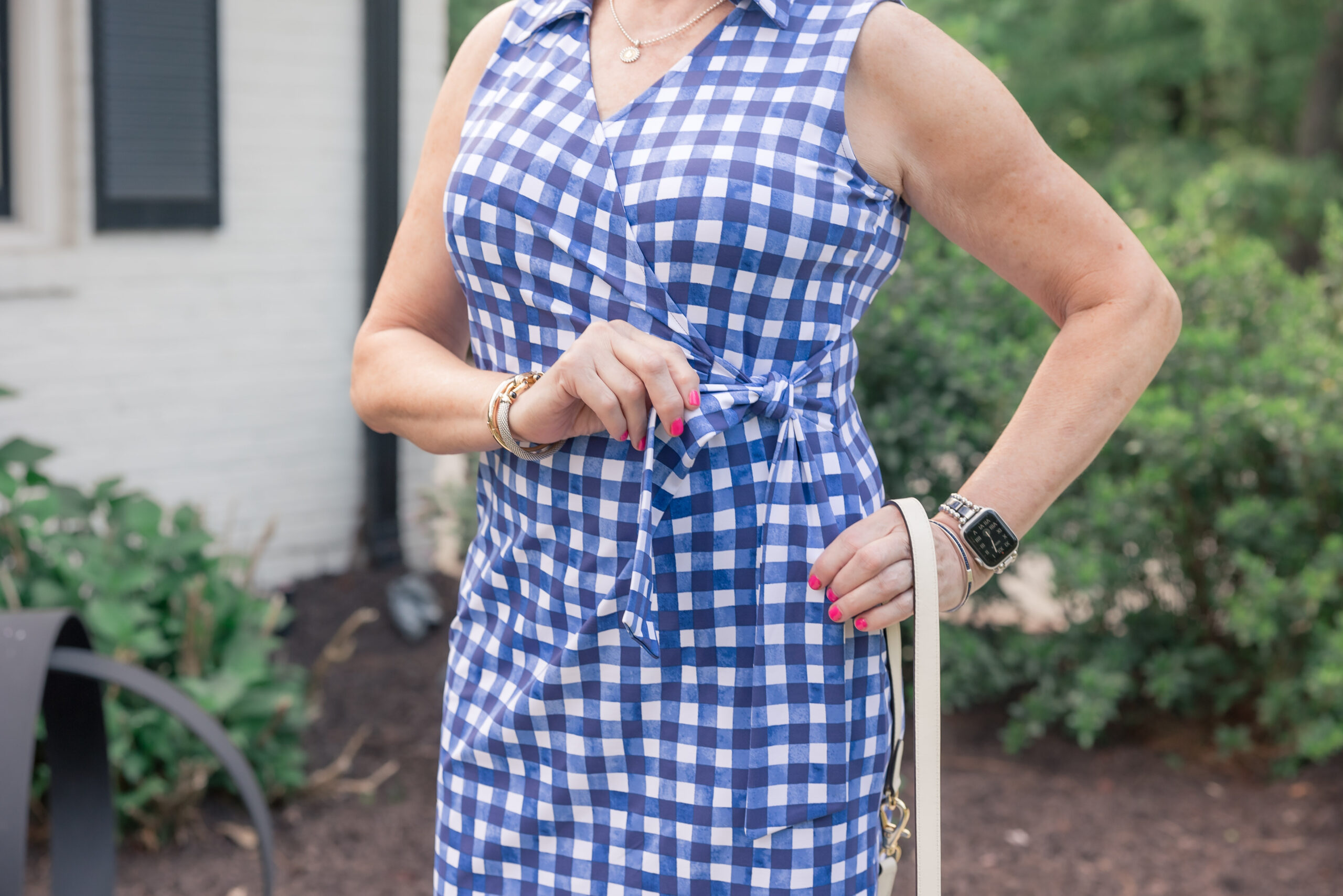 Blue and white gingham dress Blue and white gingham dress