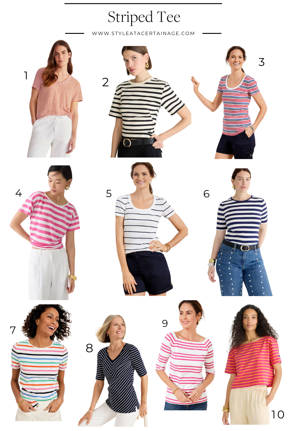 shop striped tees