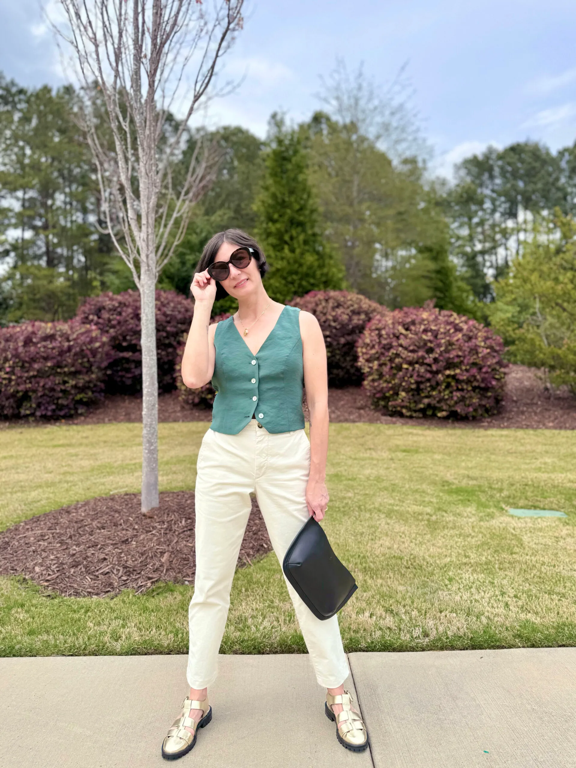 linen vest top and pants