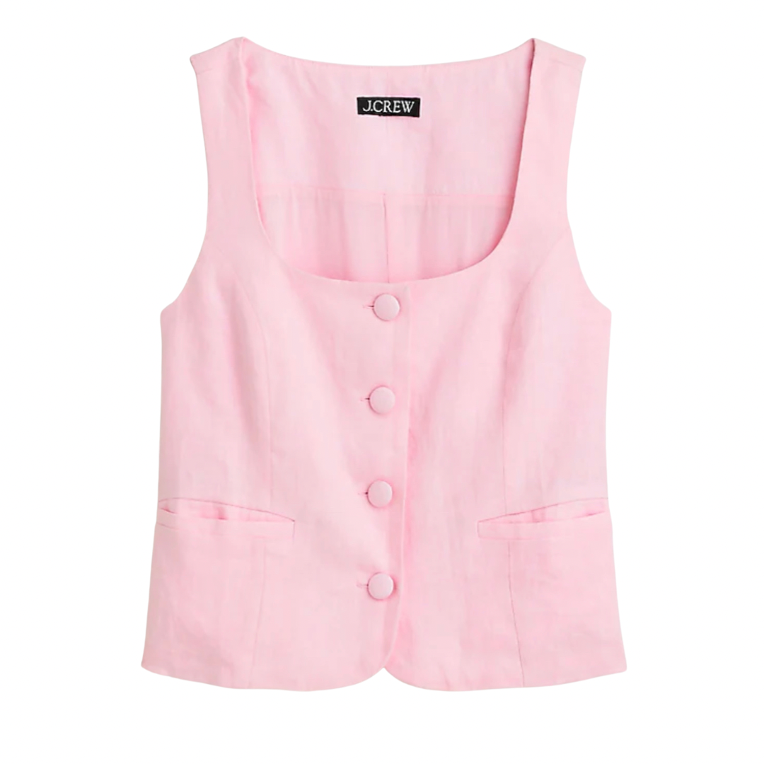 scoop neck linen vest scoop neck linen vest