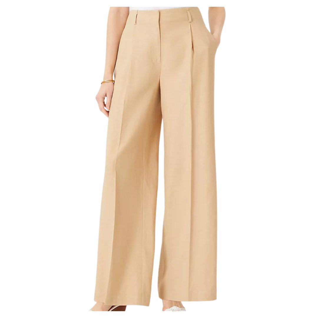 the single pleated wide leg pant