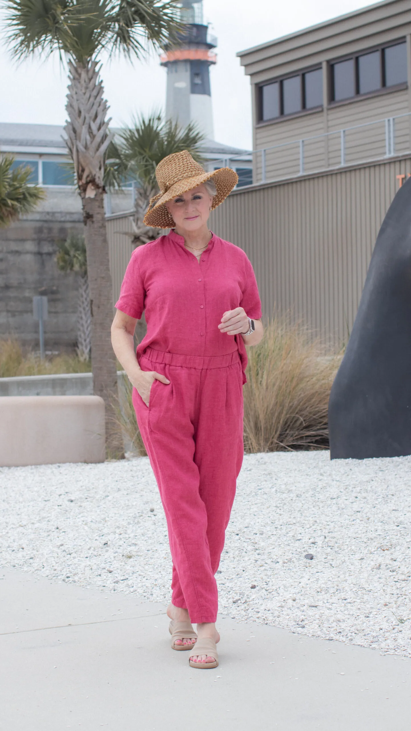 pink summer outfit
