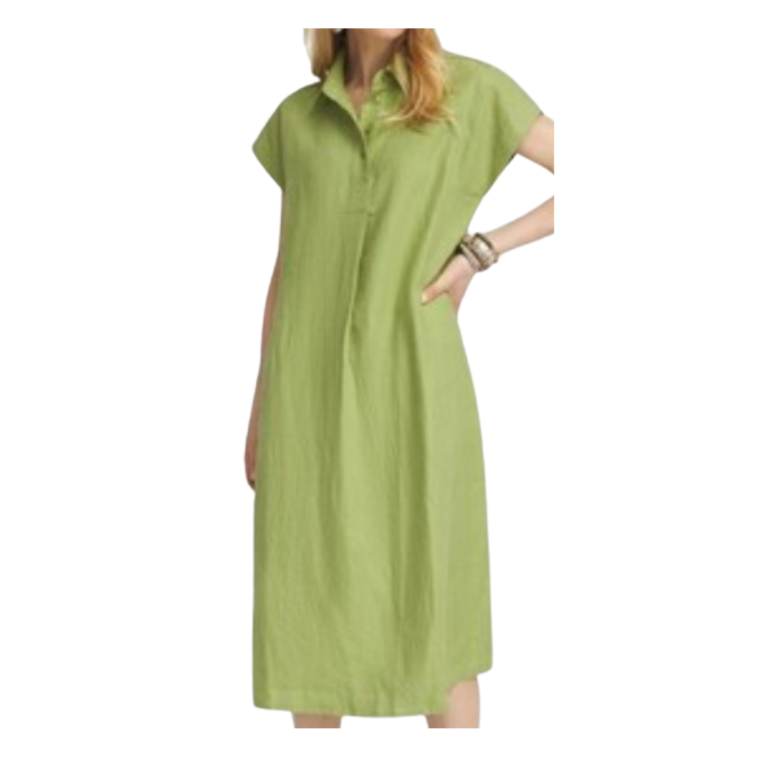 linen popover dress