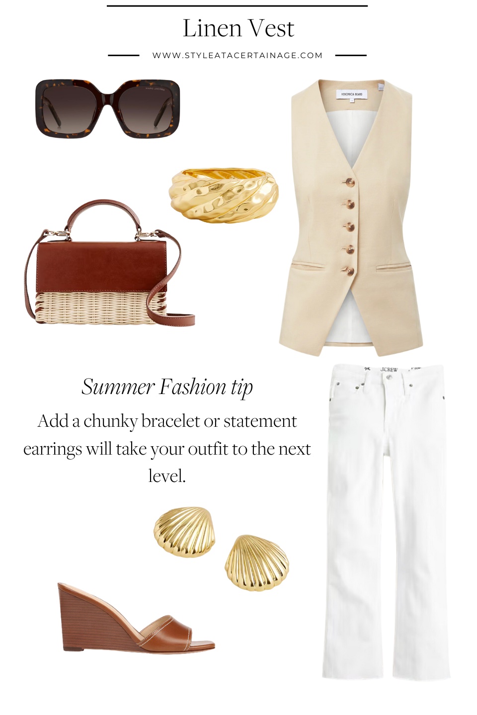 Copy of Outfit #1 - 2 Linen Vest outfit inspo