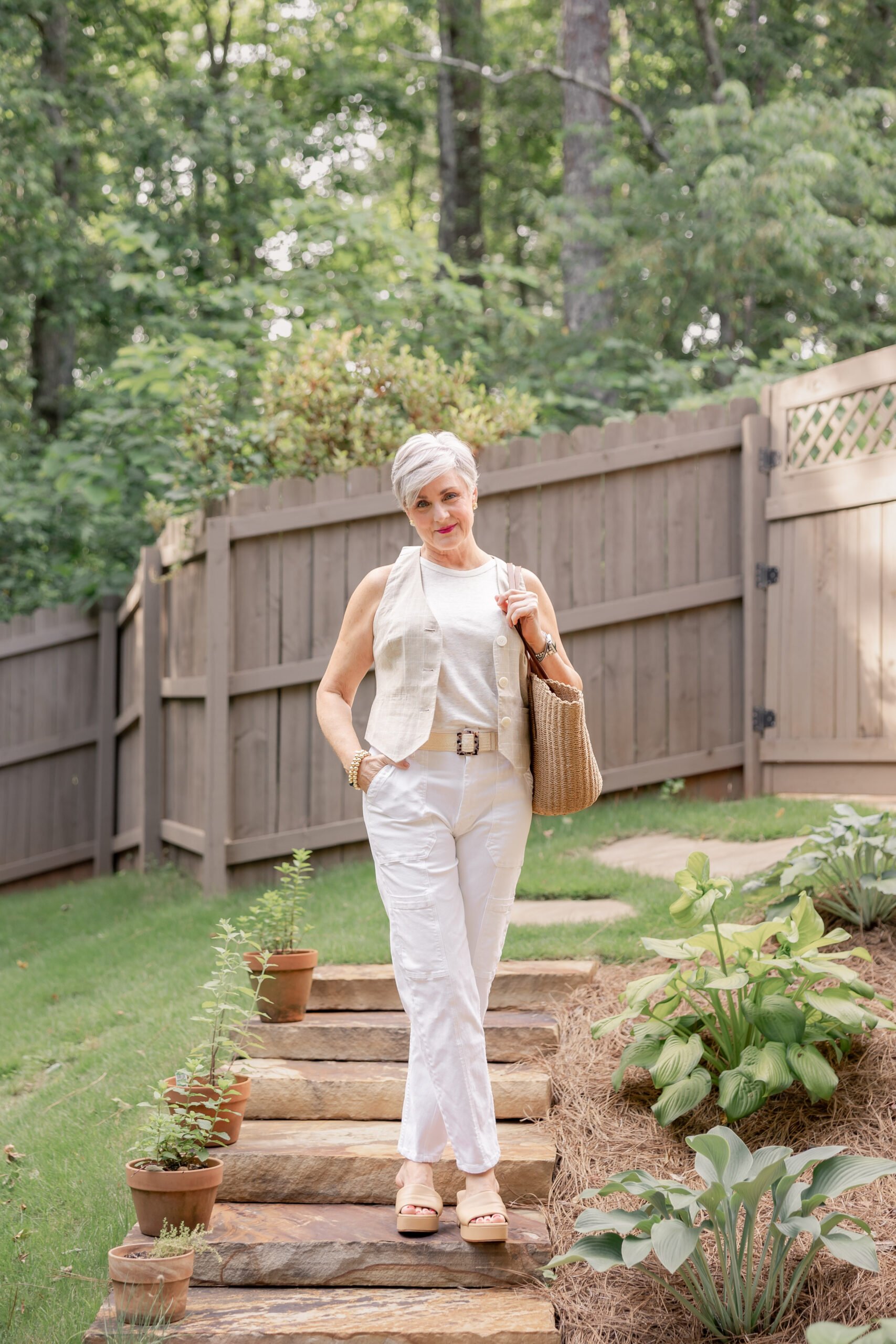 How to Style a Linen Vest