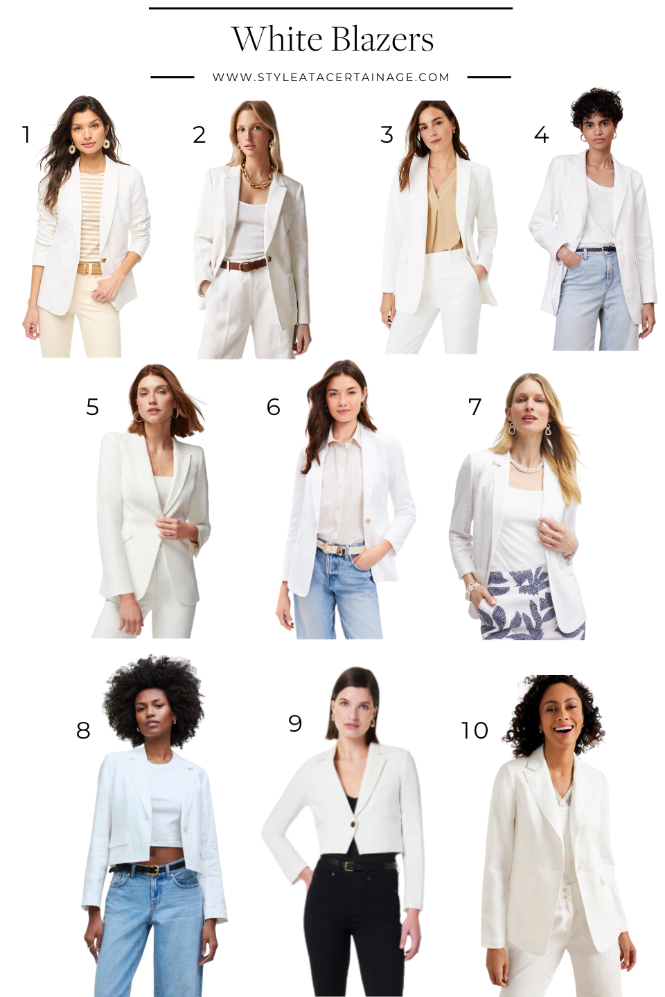 White Blazers White Blazers
