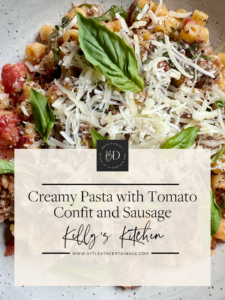 Creamy Pasta with Tomato Confit and Sausage