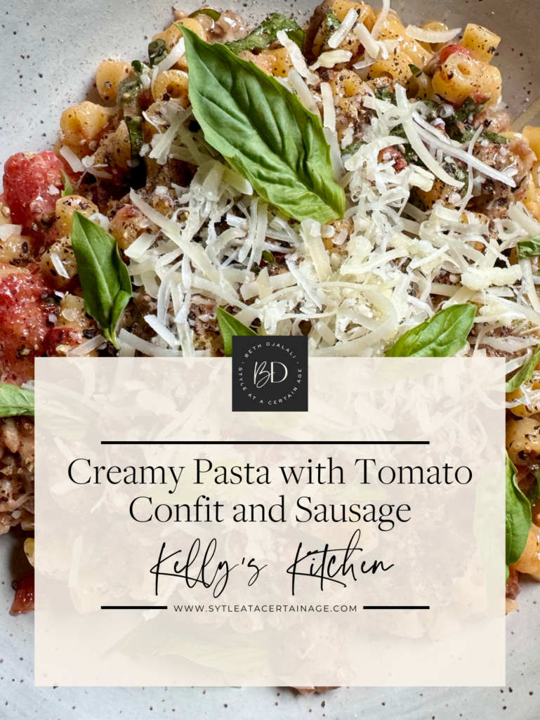 Creamy Pasta with Tomato Confit and Sausage