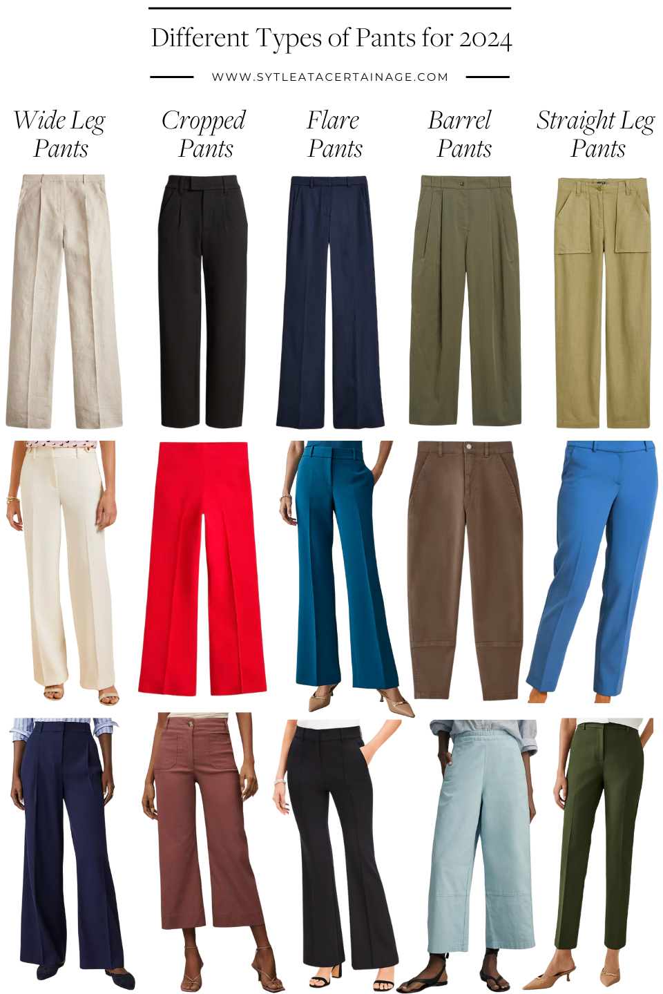 Different Types of Pants A Fashion Guide for 2024