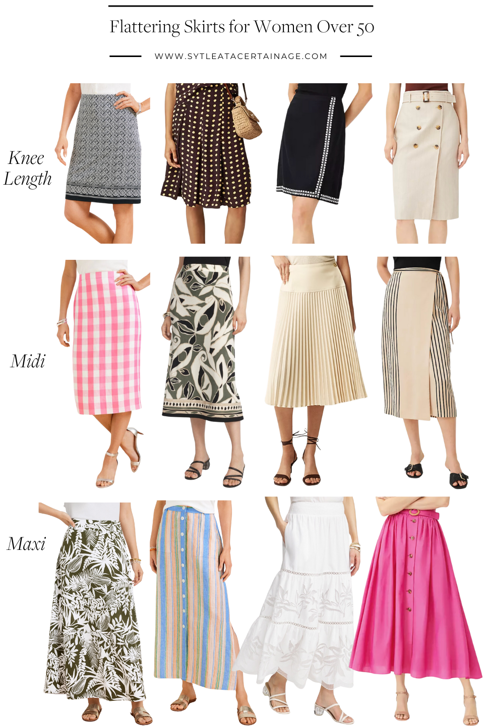 Flattering Skirts for Women Over 50