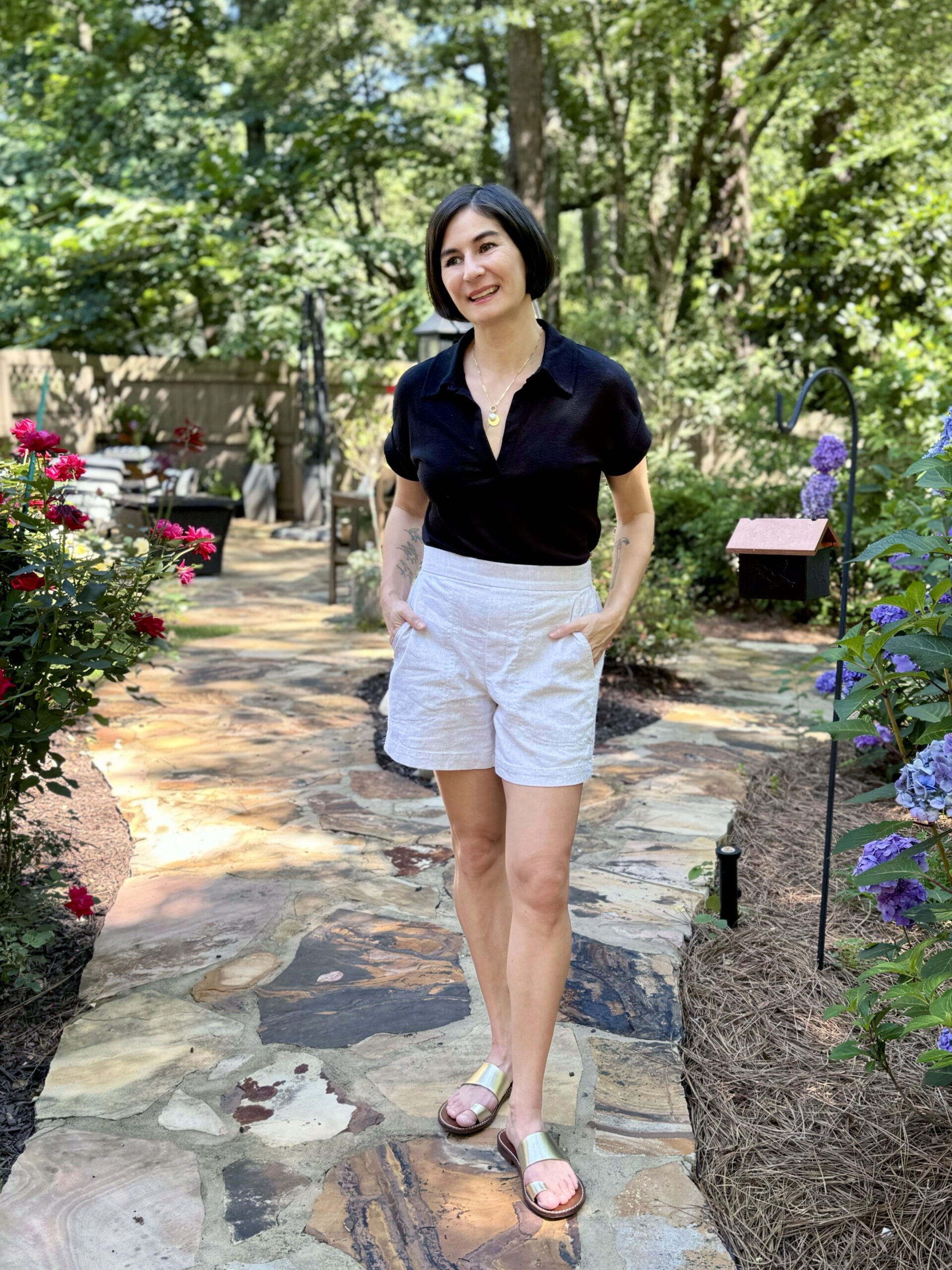 4th of July Weekend linen blend shorts