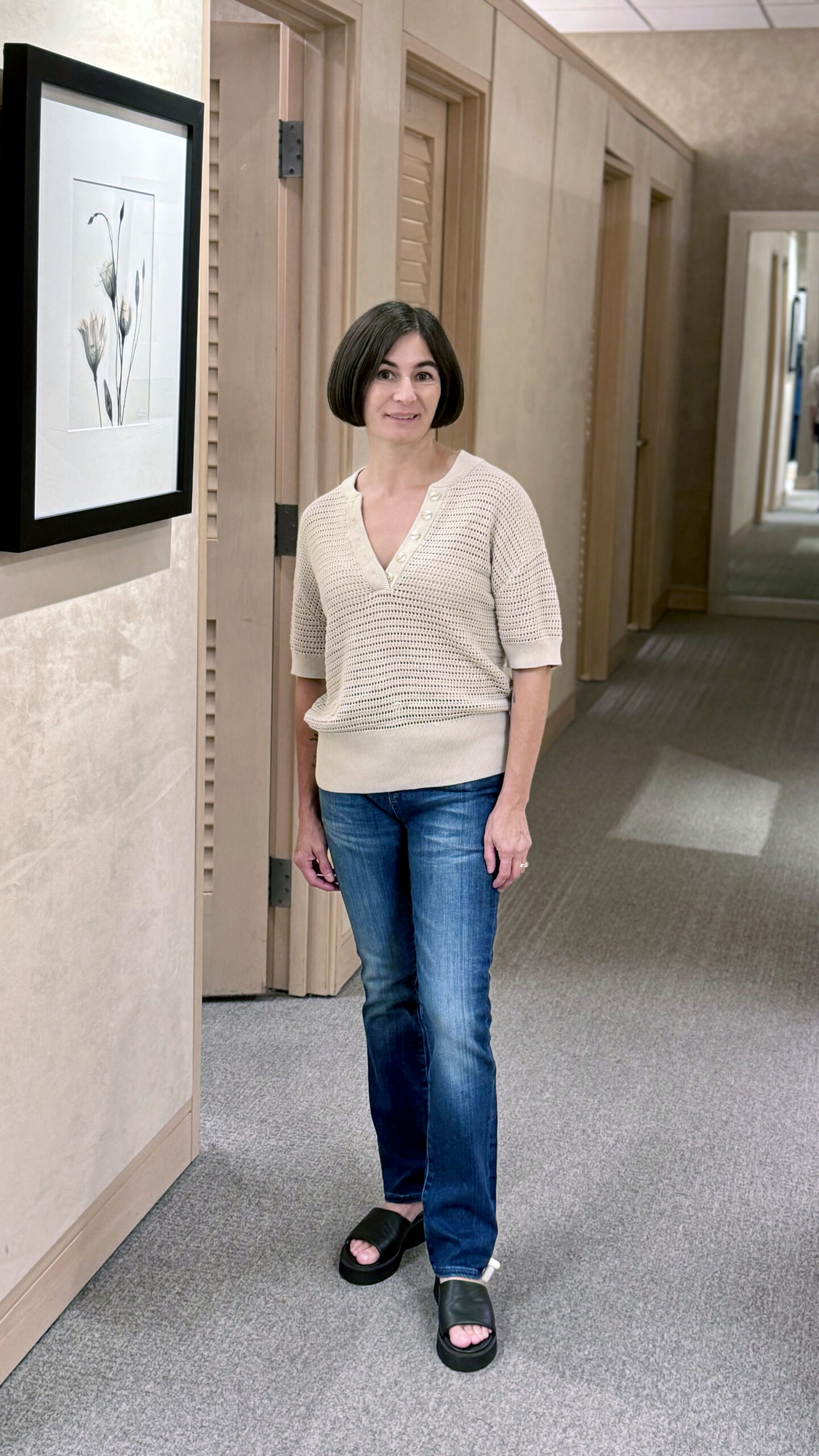 knit sweater and straight jeans Nordstrom Anniversary Sale Dressing Room Diaries