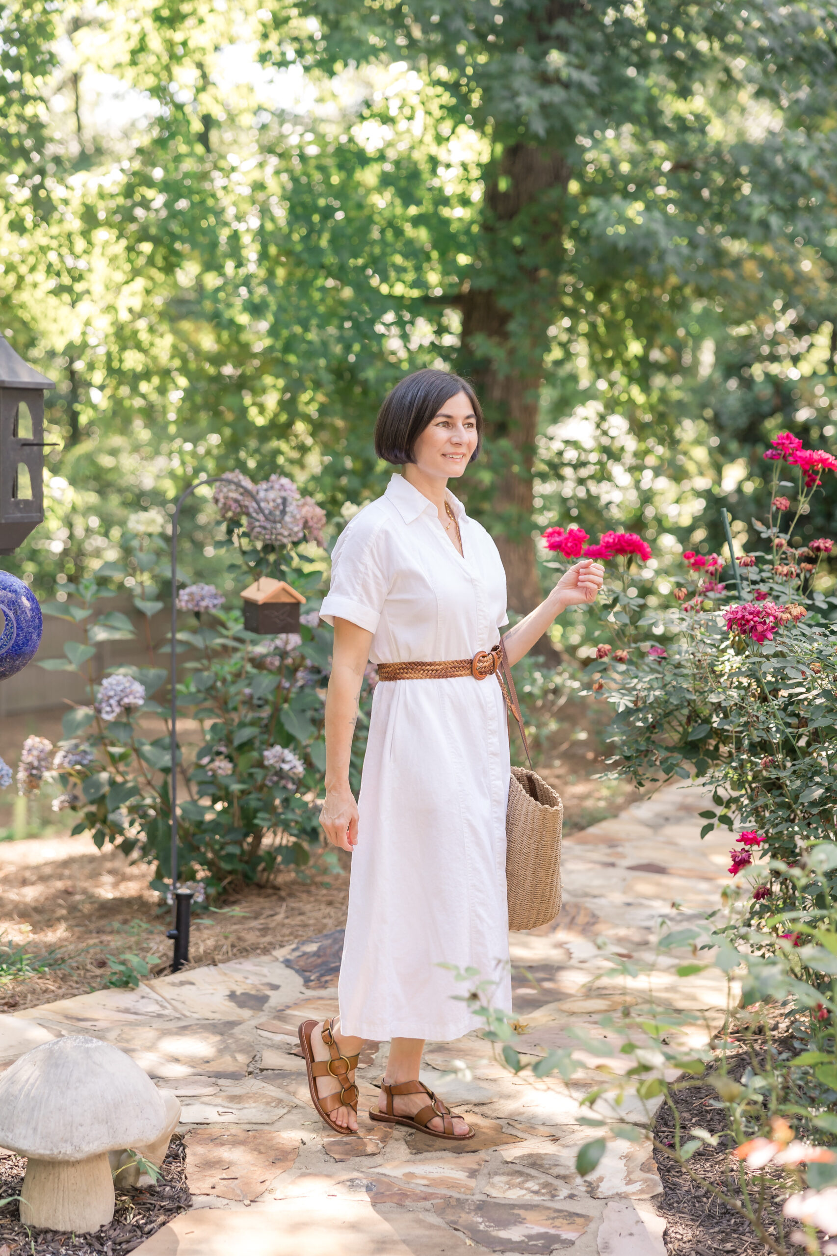 Banana Republic white dress for summer