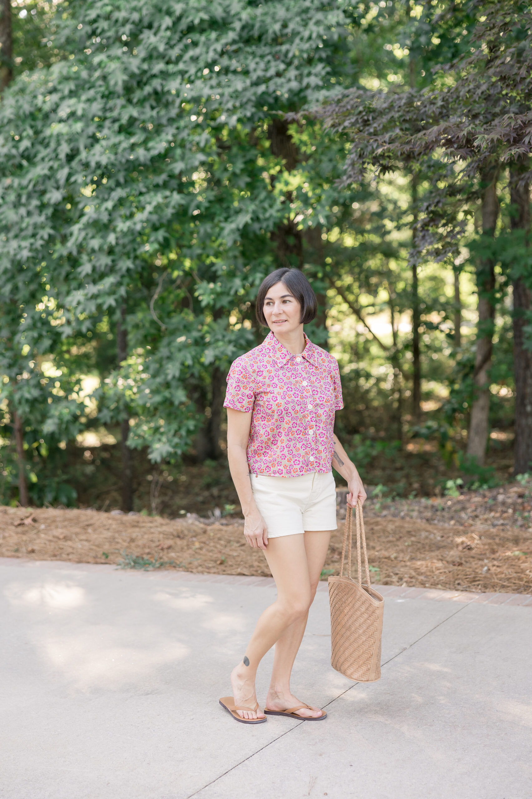 Beth SAACA | June + July 2024 how to style white denim shorts
