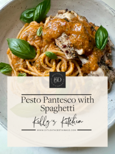 Pesto Pantesco with Spaghetti