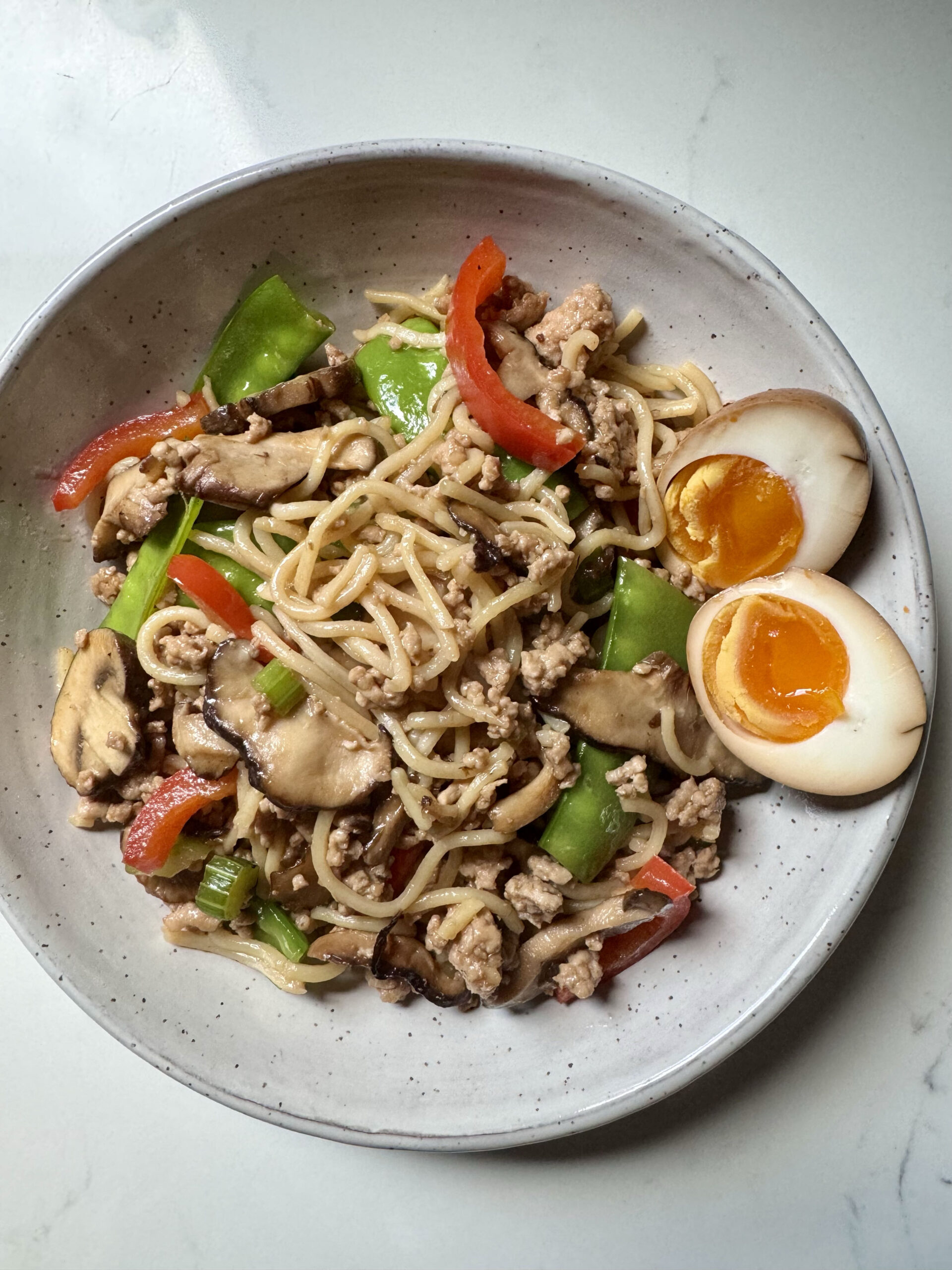 Stir Fry Noodles with Pork and Veggies