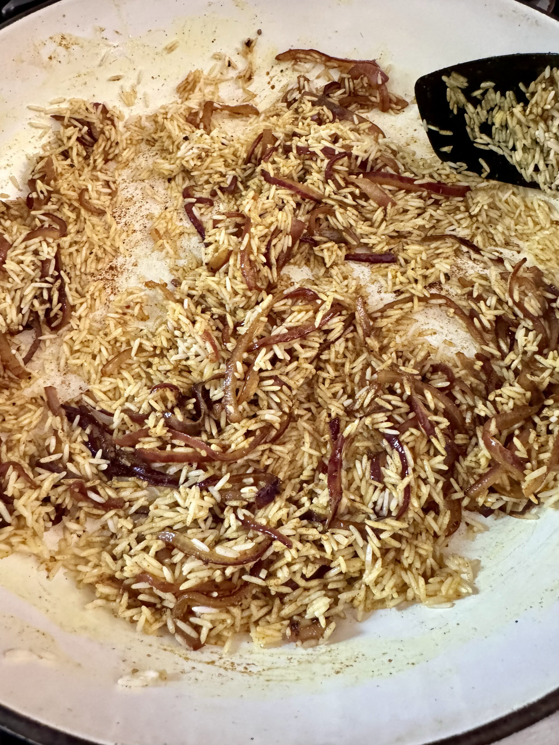 add rice and stir