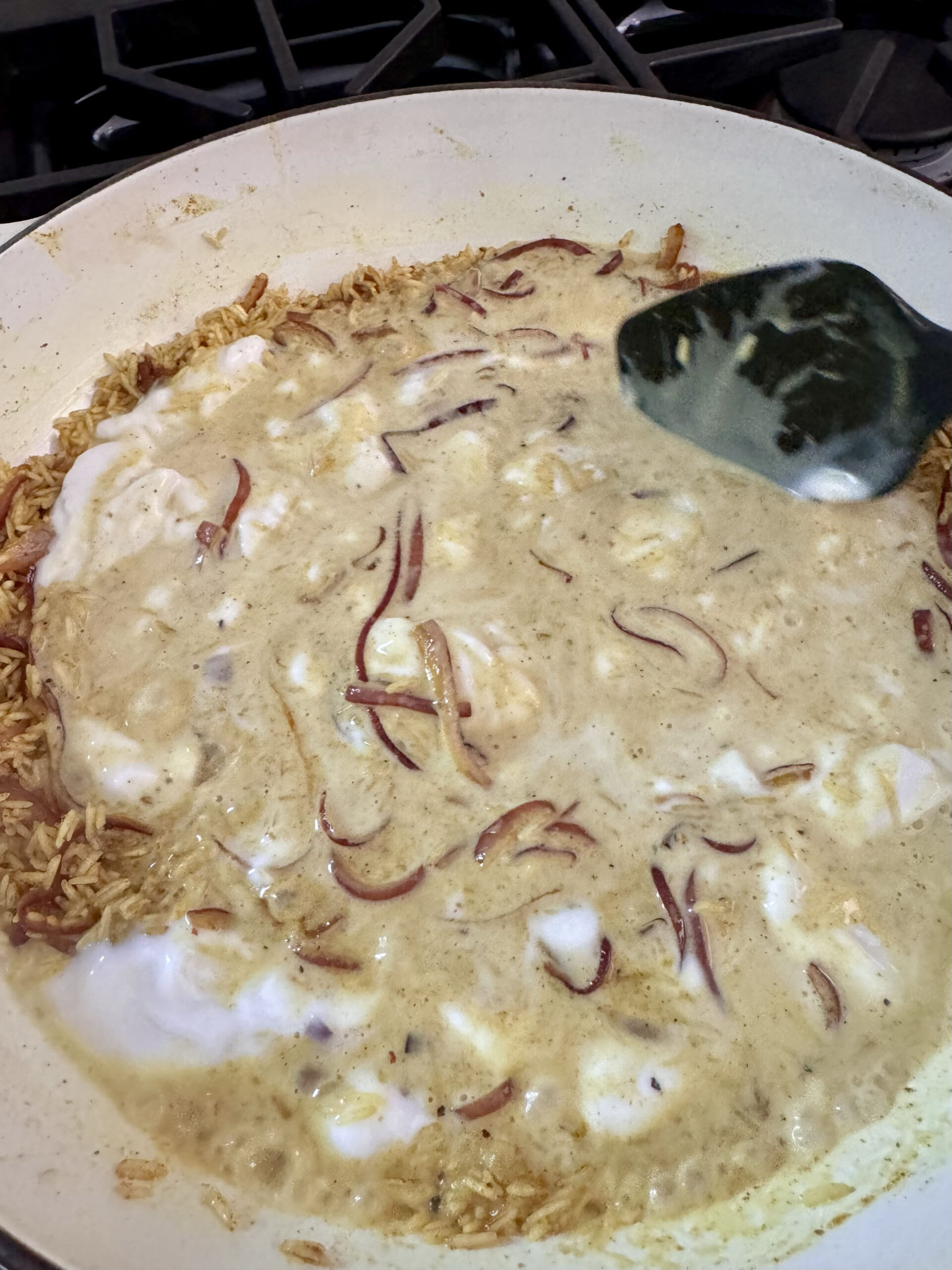 stir in coconut milk