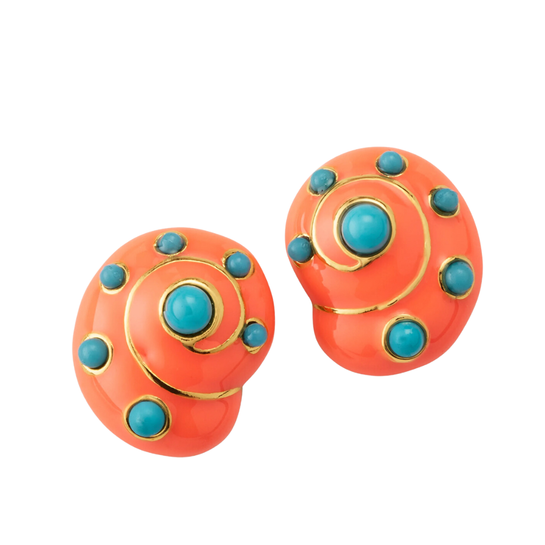 LWD for Spring-30 enamel and turquoise earrings | How to Rock Bold Hues