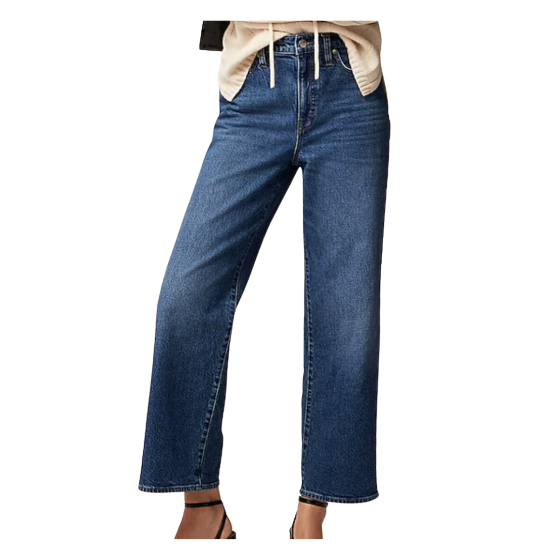 high rise slim wide leg