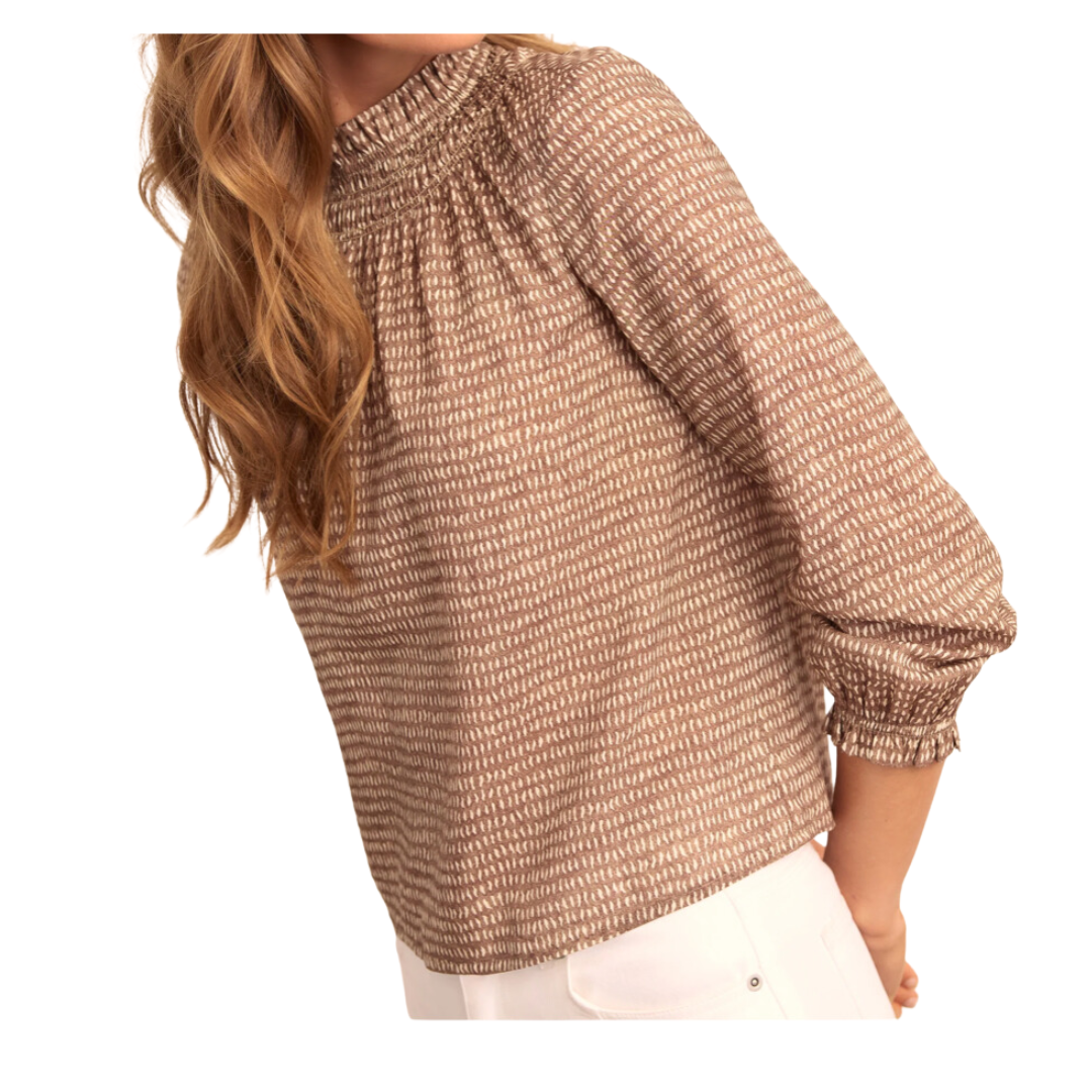 Ruffle neck blouse