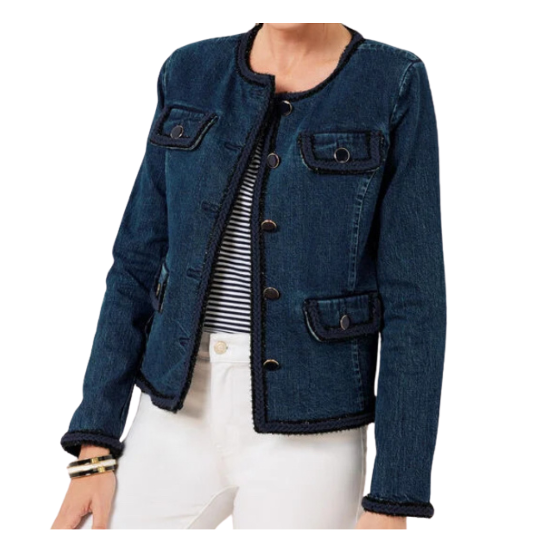 braided trim bead jacket braided trim bead jacket
