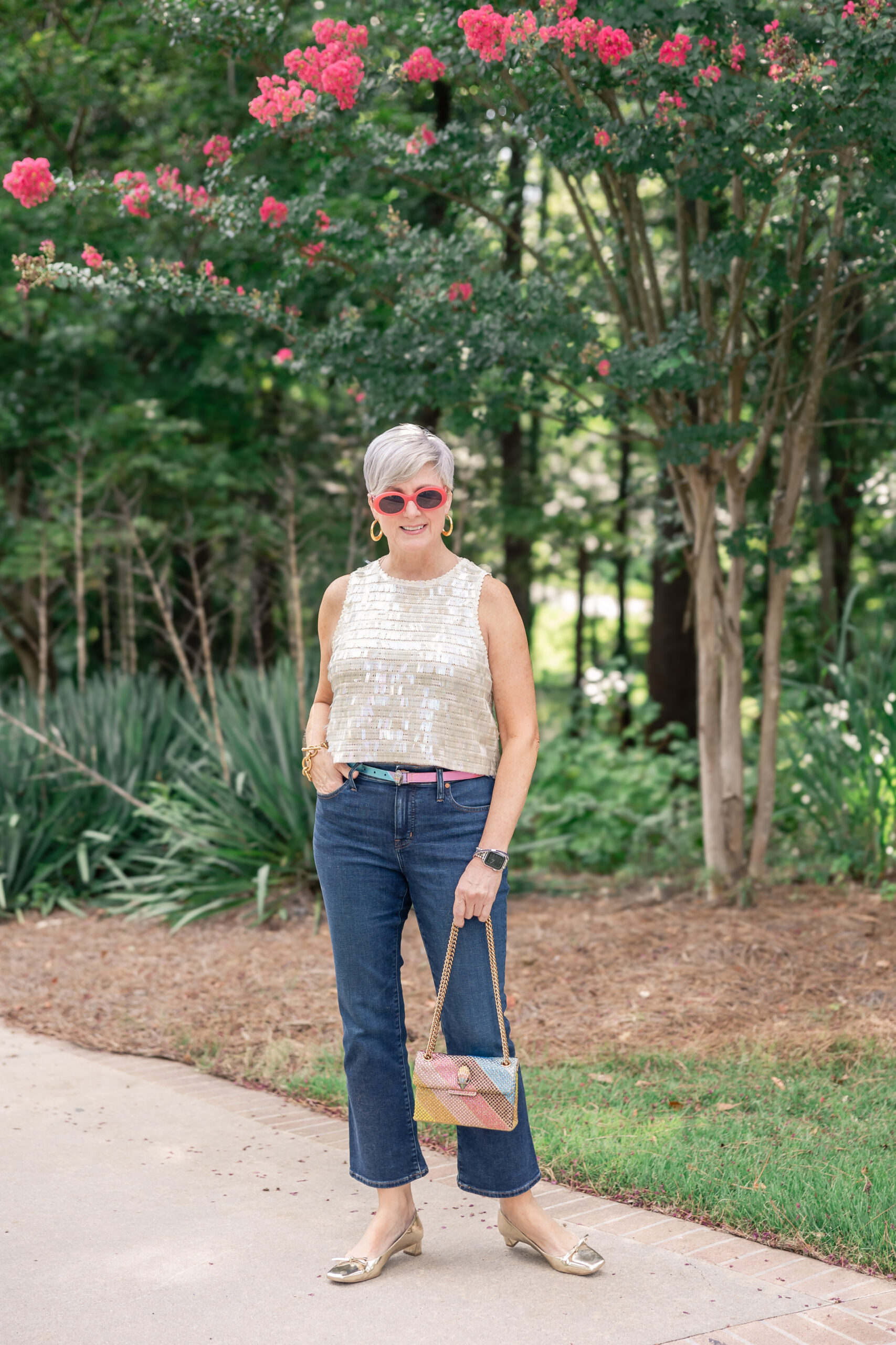 Sequin top outfit