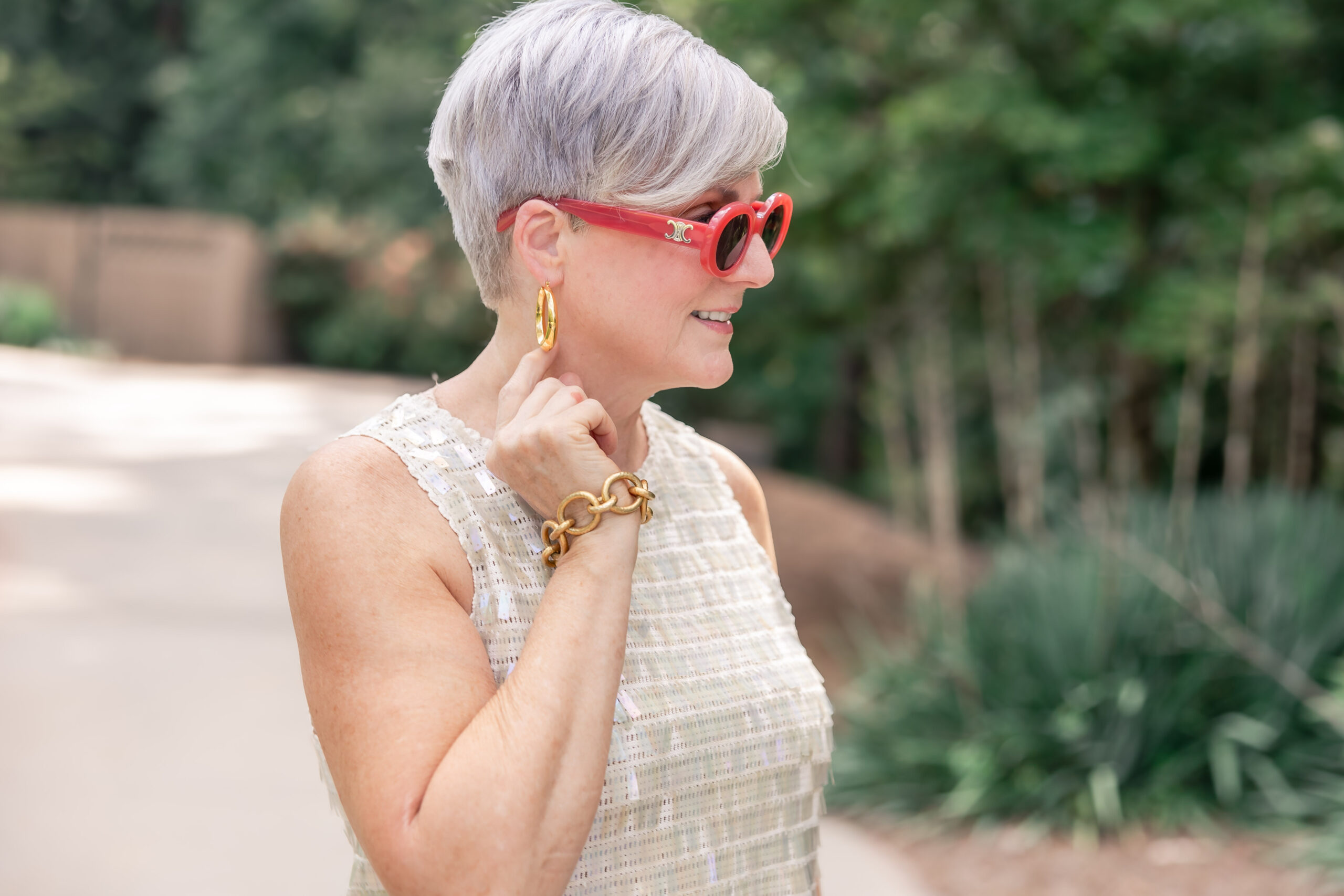 accessorize a Sequin top