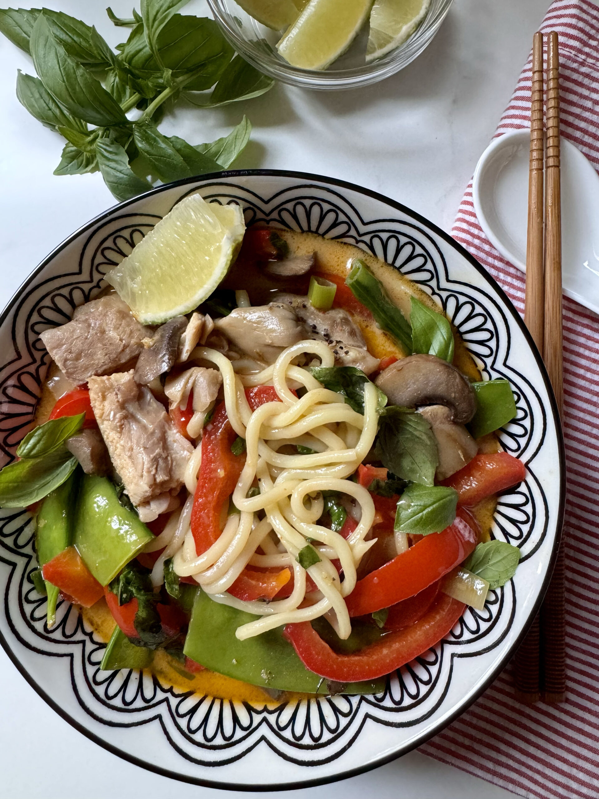 Curry Coconut Noodles plate